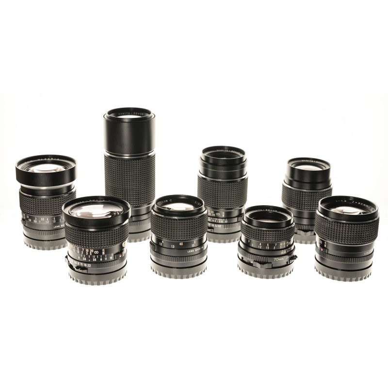 Mamiya Sekor Série de 7 optiques (E et RF) (35/45/55/70/80/110/150) - Location - Soscine
