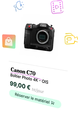 Caméra Canon C70 disponible à la location